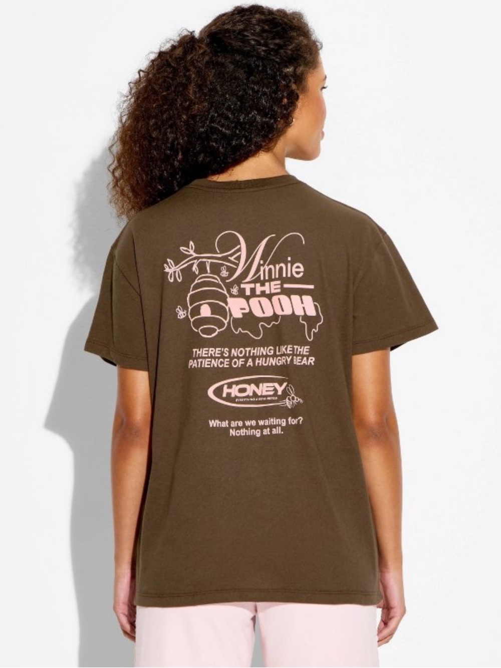 Disney Winnie The Pooh Brown & Pink Graphic Tshirt